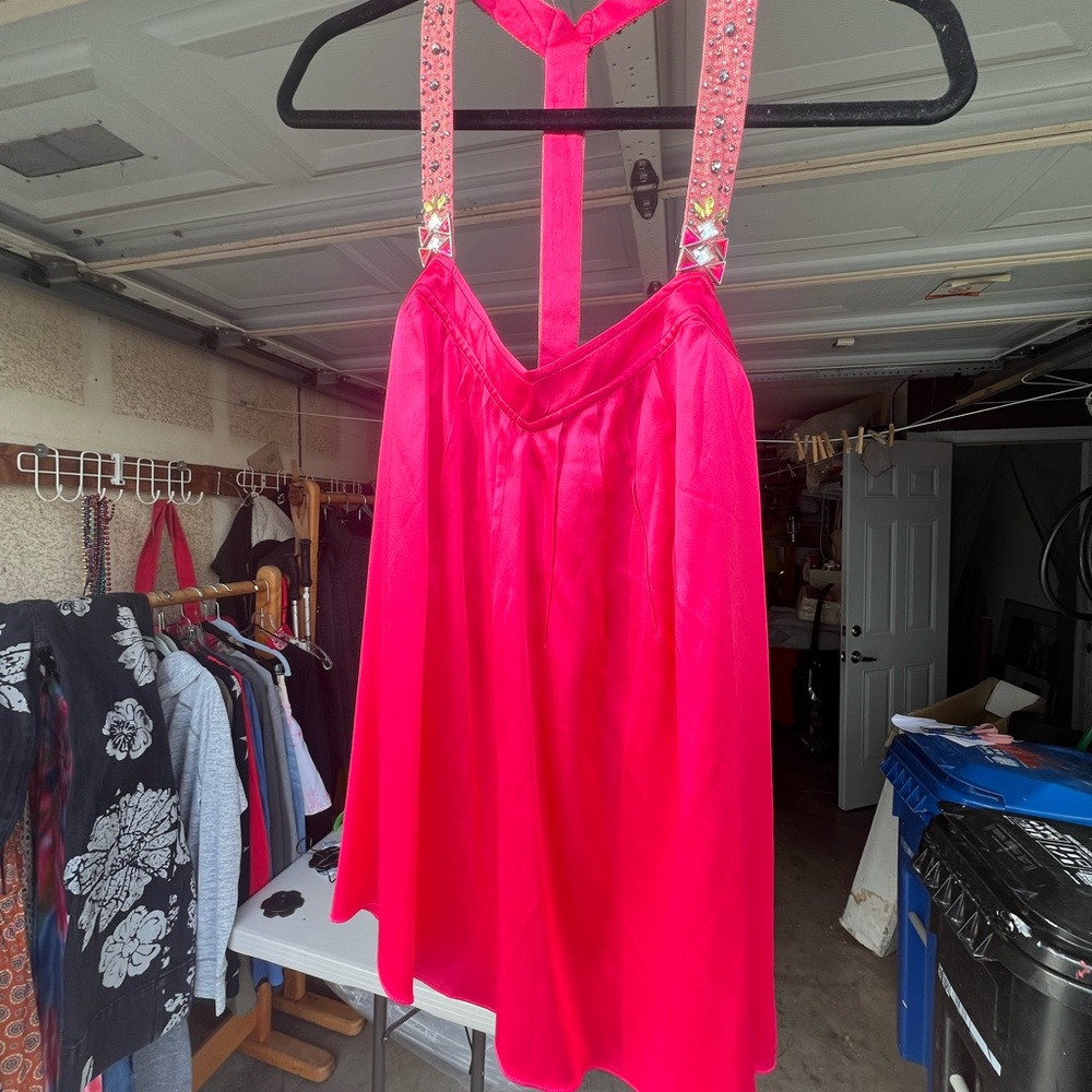 Rebecca Taylor Bejeweled Fuchsia Silk Camisole